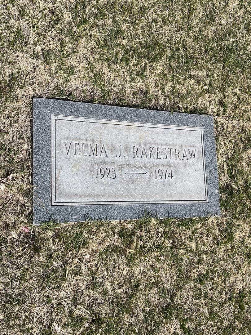 Velma J. Rakestraw's grave. Photo 2