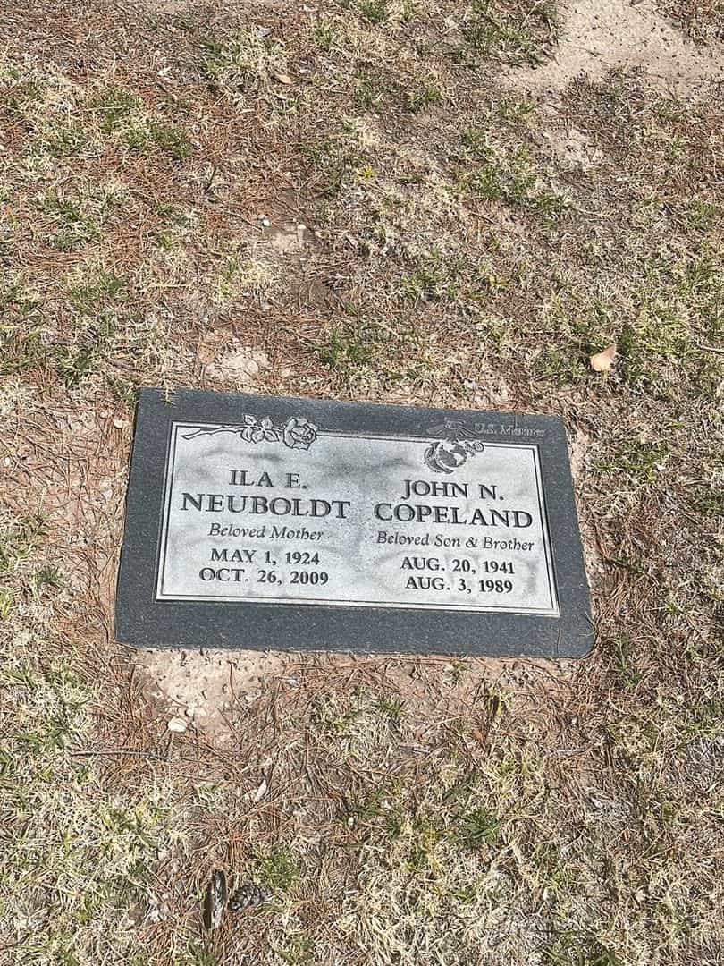 Ila E. Neuboldt's grave. Photo 1
