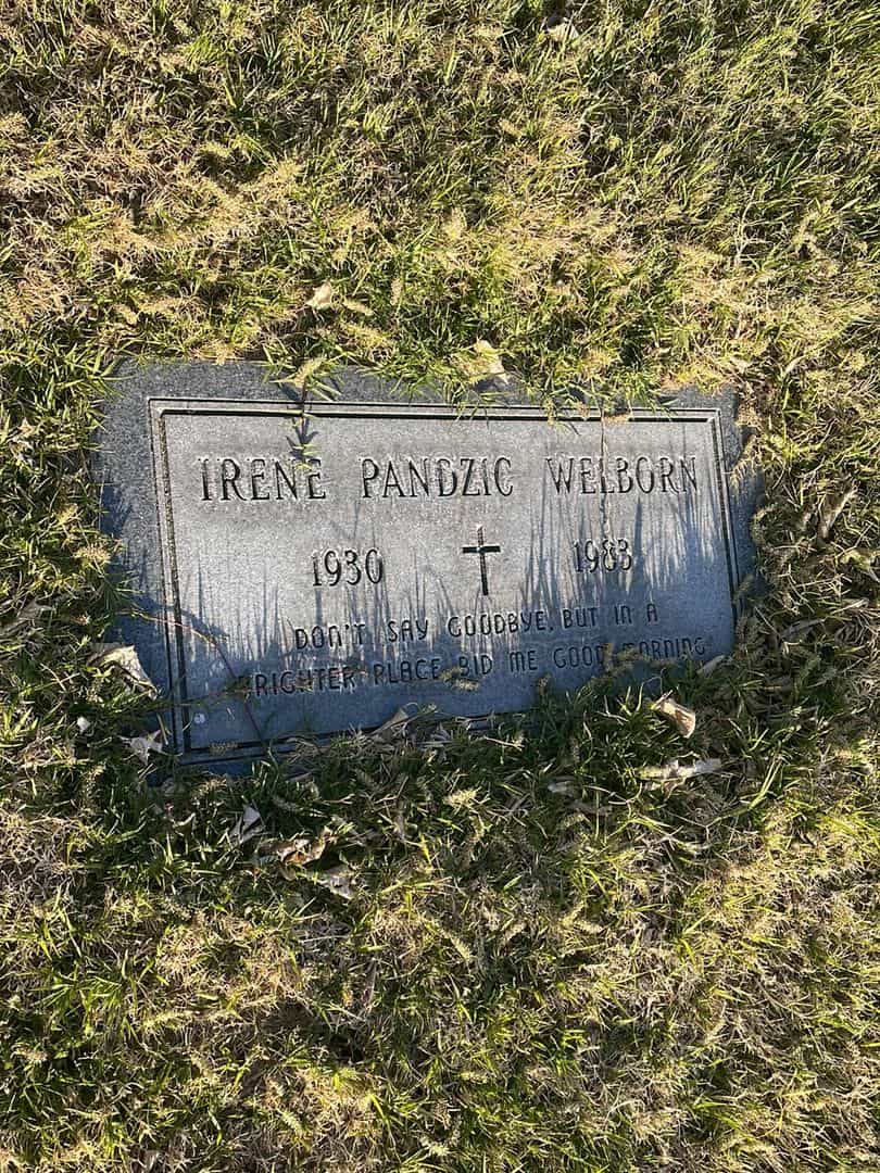 Irene Pandzic Welborn's grave. Photo 2