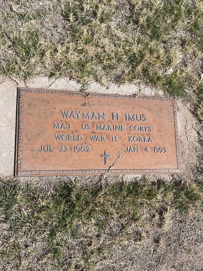 Wayman H. Imus's grave. Photo 1