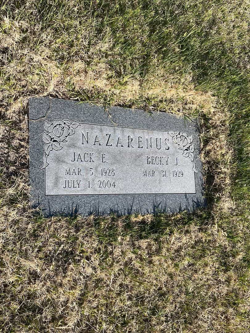 Jack E. Nazarenus's grave. Photo 2