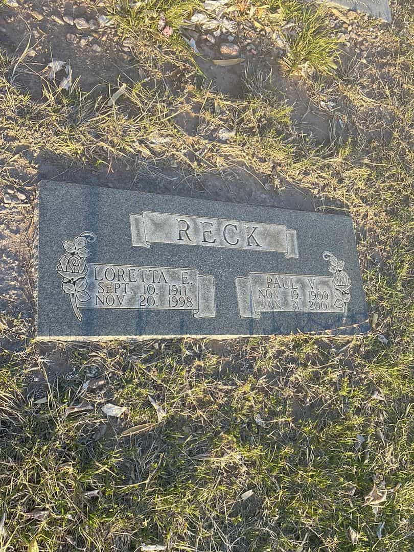 Paul V. Reck's grave. Photo 2