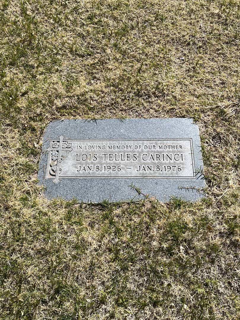 Lois Mary Telles Carinci's grave. Photo 2