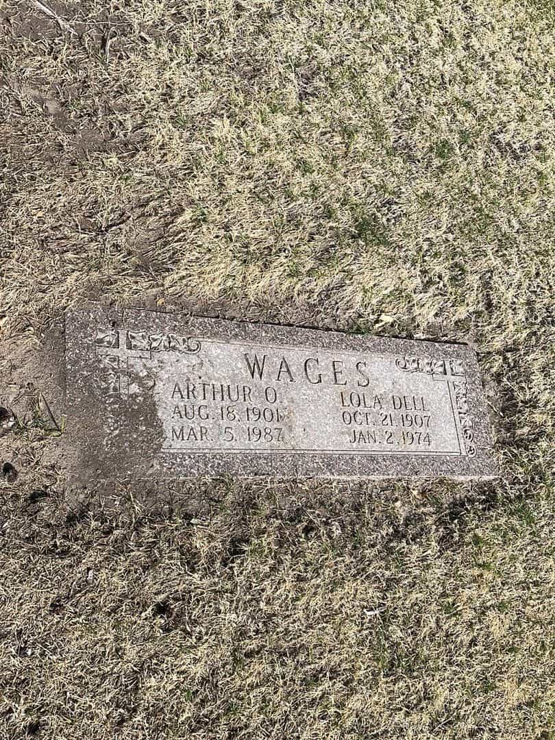 Arthur O. Wages's grave. Photo 2