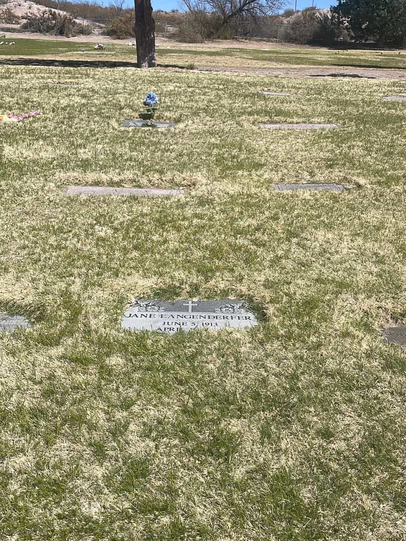 Jane Langenderfer's grave. Photo 1