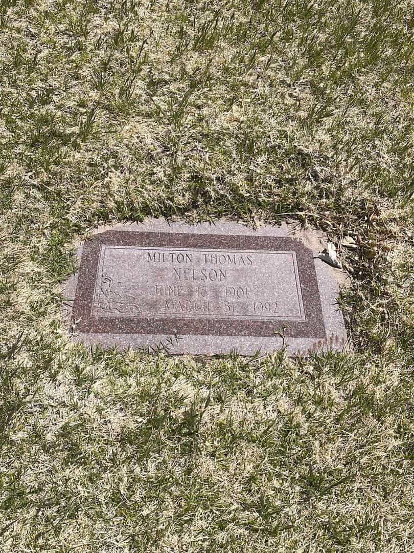 Milton Thomas Nelson's grave. Photo 2