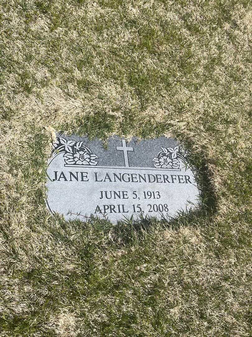 Jane Langenderfer's grave. Photo 2