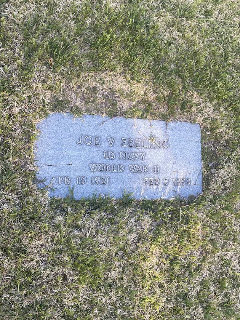 Joe V. Ebeling's grave. Photo 2