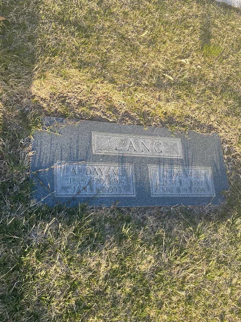 Auday M. Lang's grave. Photo 2