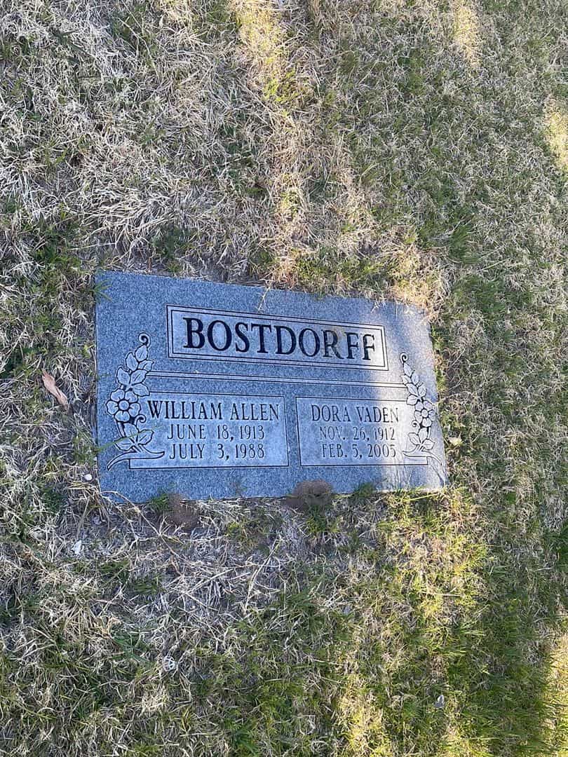 Dora Vaden Stenson Bostdorff's grave. Photo 2