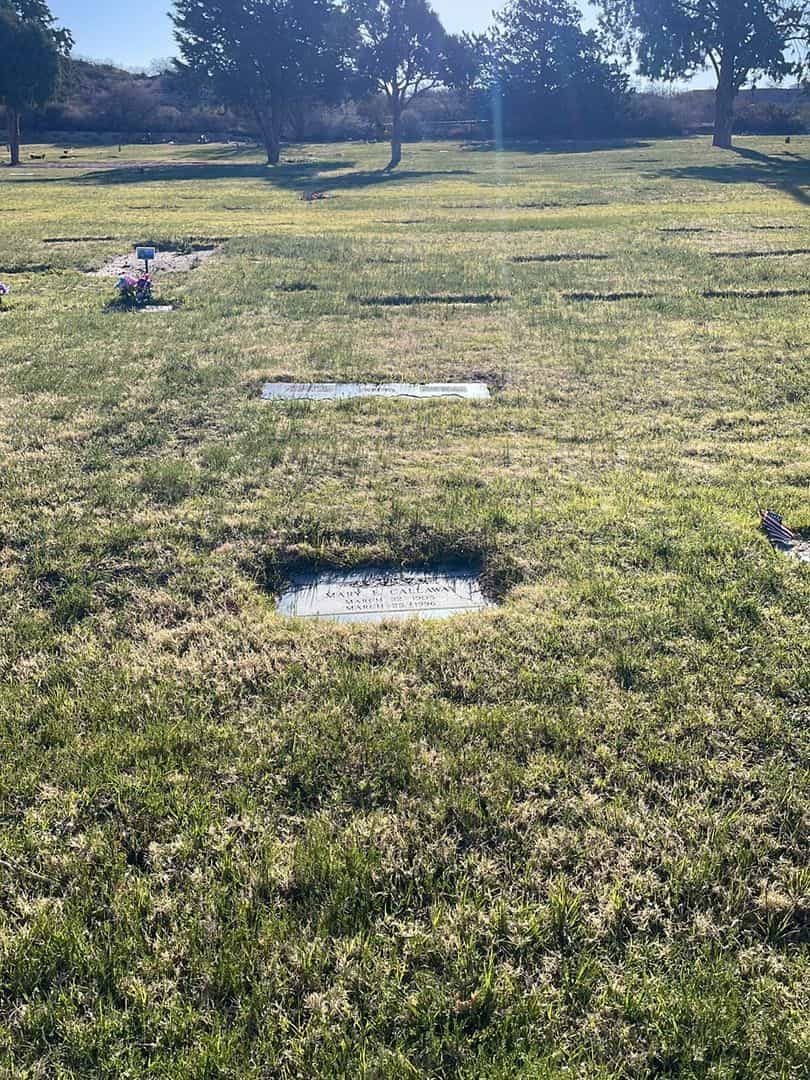 Mary E. Callaway's grave. Photo 1