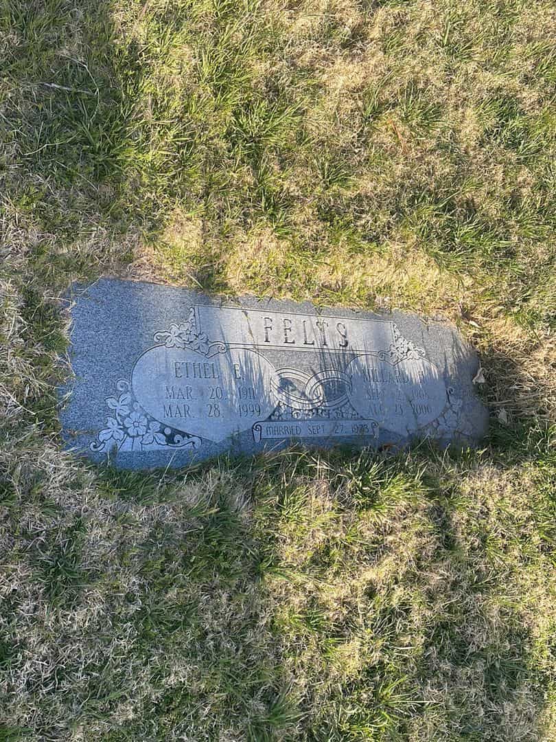 Ethel E. Felts's grave. Photo 2