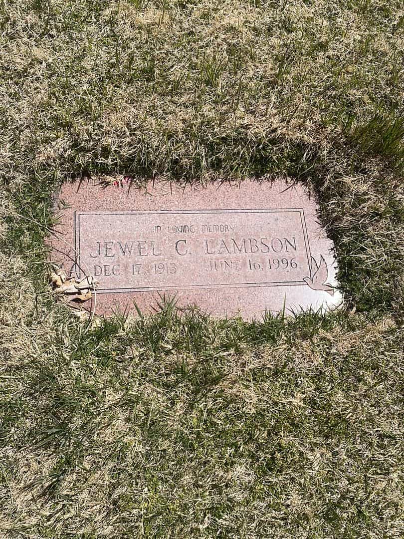 Jewel C. Lambson's grave. Photo 2
