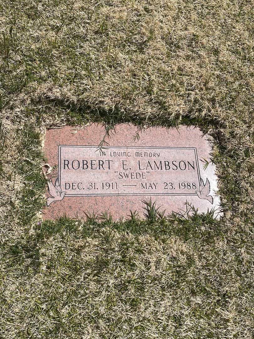 Robert Eugene "Swede" Lambson's grave. Photo 2