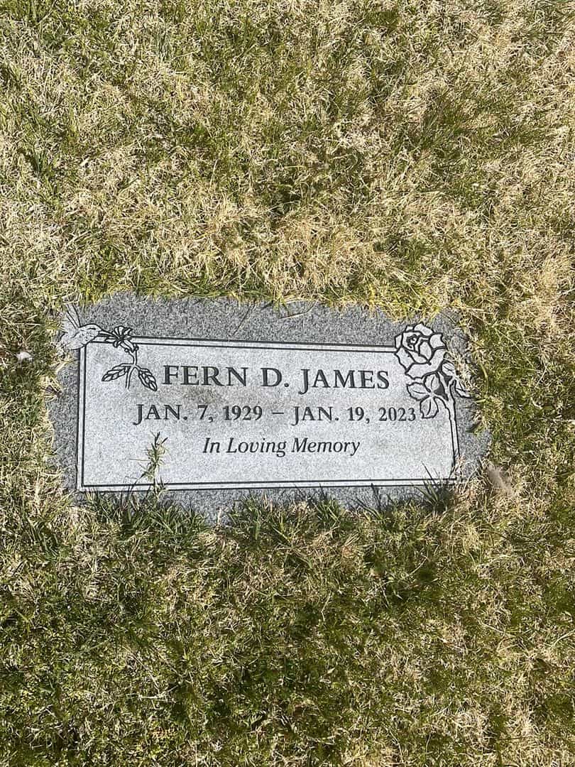 Fern D. James's grave. Photo 2