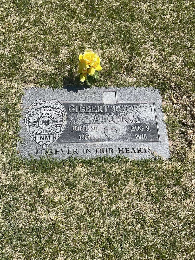 Gilbert R. "Griz" Zamora's grave. Photo 2