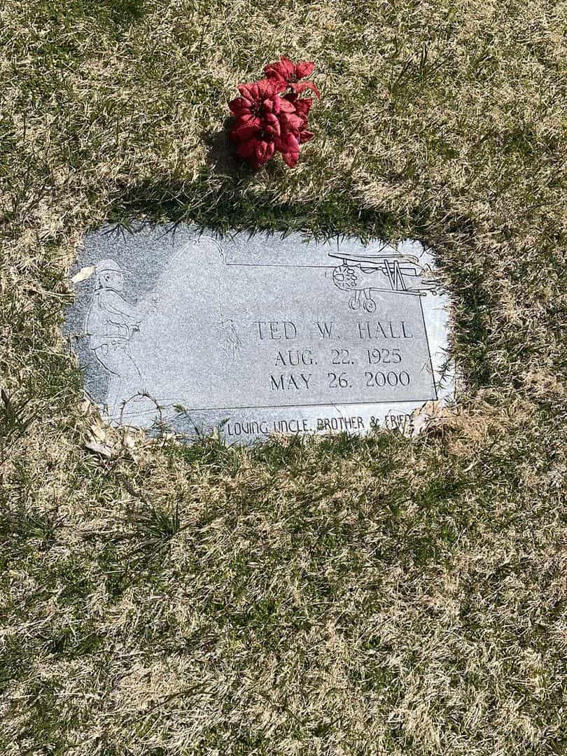 Ted W. Hall's grave. Photo 2