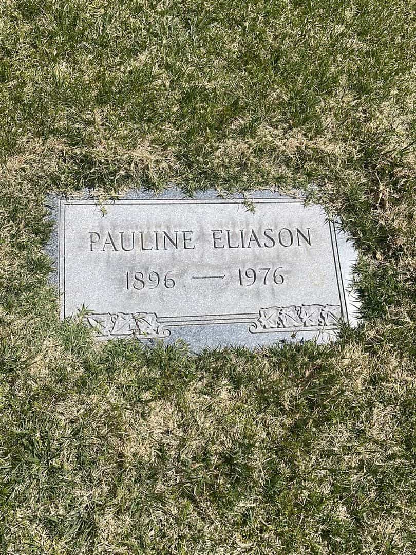 Pauline Eliason's grave. Photo 2