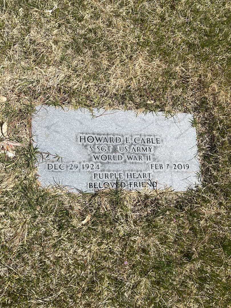Howard E. Cable's grave. Photo 2