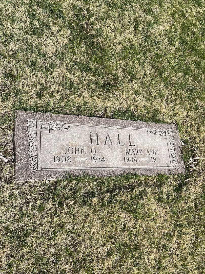 John O. Hall's grave. Photo 2