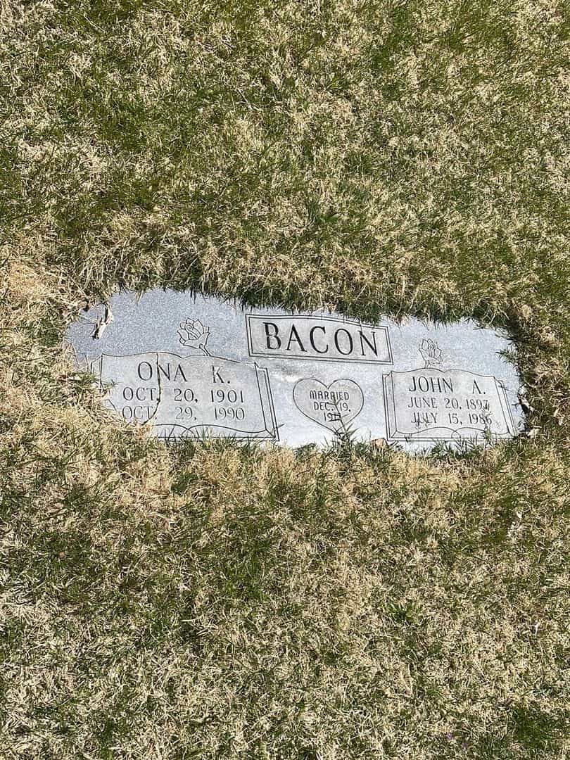 John Adosia Bacon's grave. Photo 2