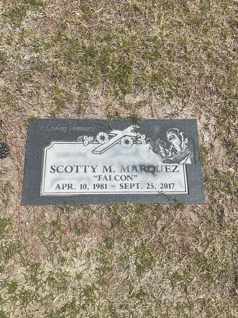 Scotty M. "Falcon" Marquez's grave. Photo 1