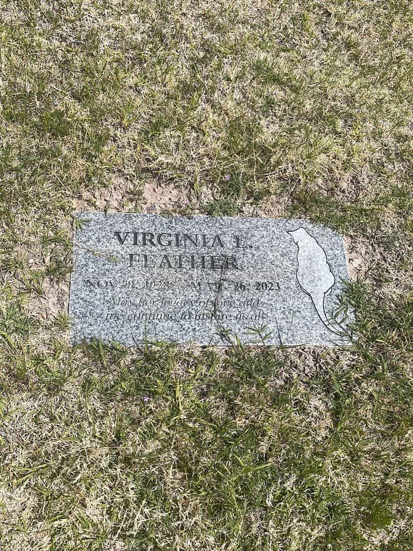 Virginia L. Feather's grave. Photo 2
