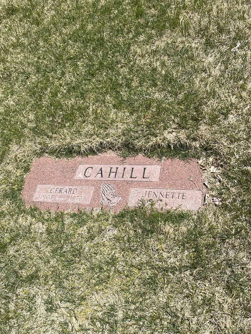 Jennette Cahill's grave. Photo 2