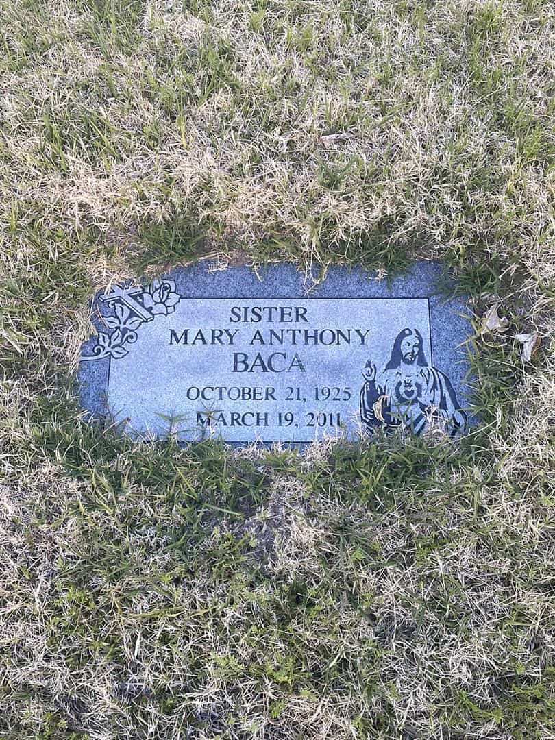 Sister Mary Anthony Baca's grave. Photo 2