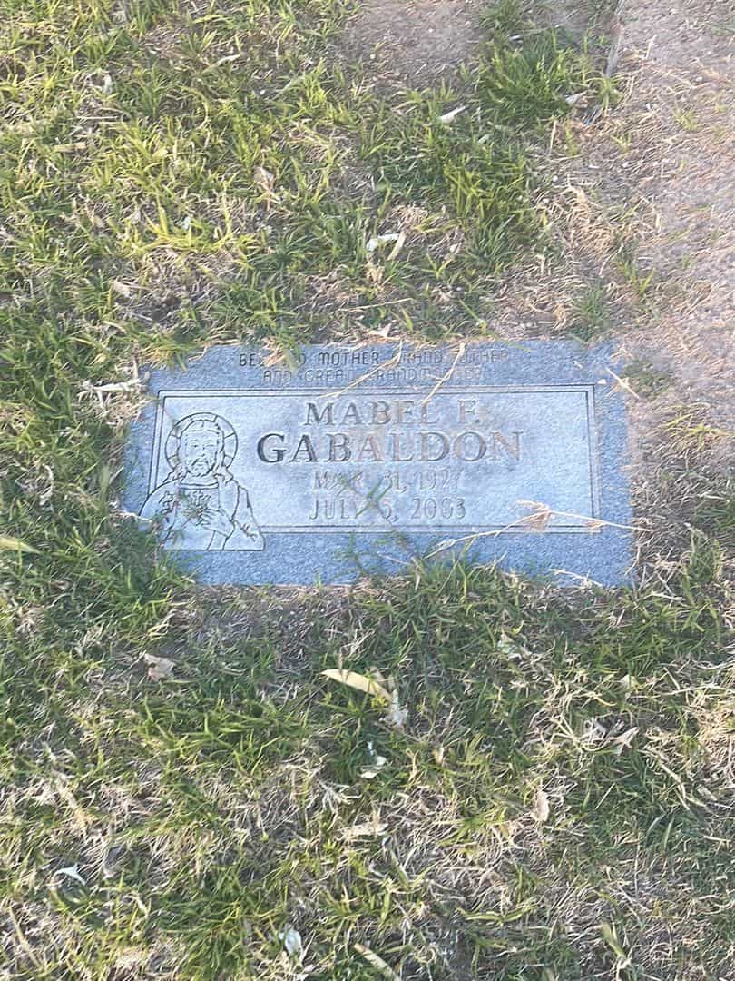 Mabel F. Gabaldon's grave. Photo 2