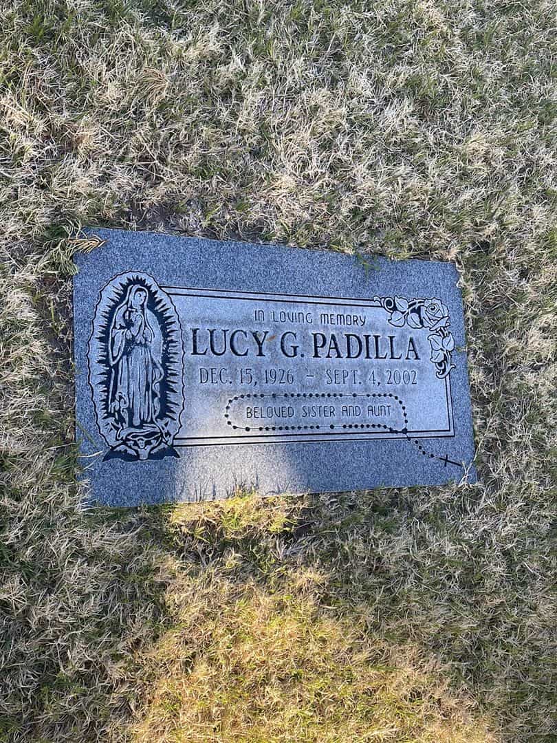Lucy G. Padilla's grave. Photo 2