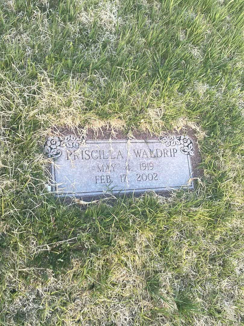 Priscilla Waldrip's grave. Photo 1